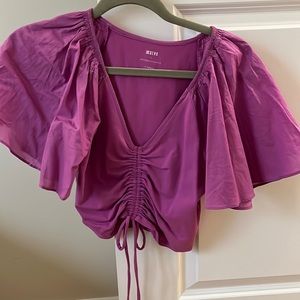 Anthropologie cropped shirt